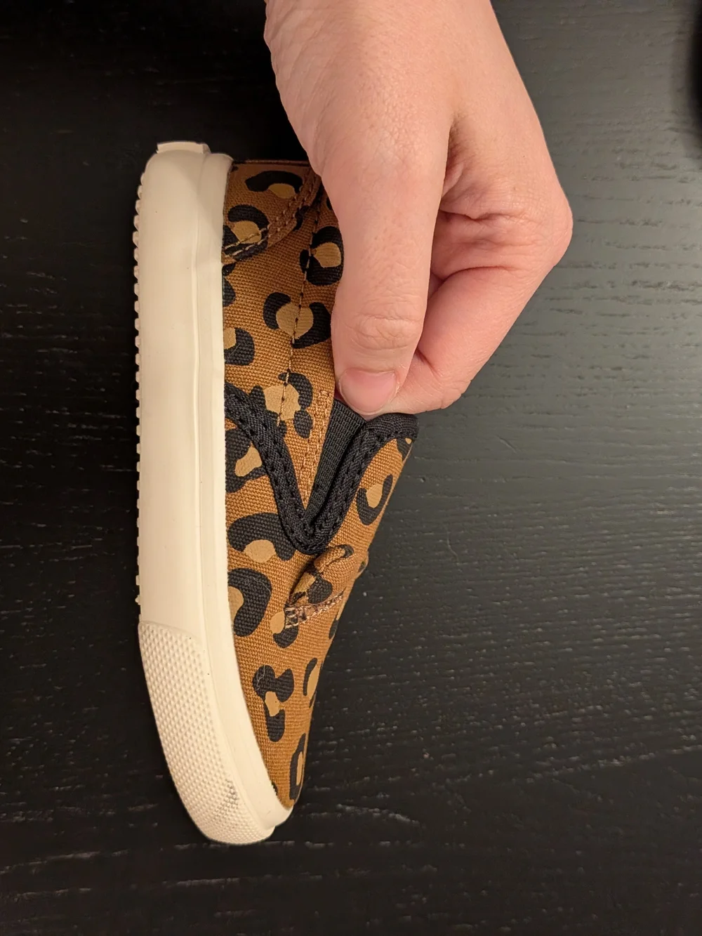 Old Navy Kids Leopard-Print Slip-On Sneakers - Brown & Black